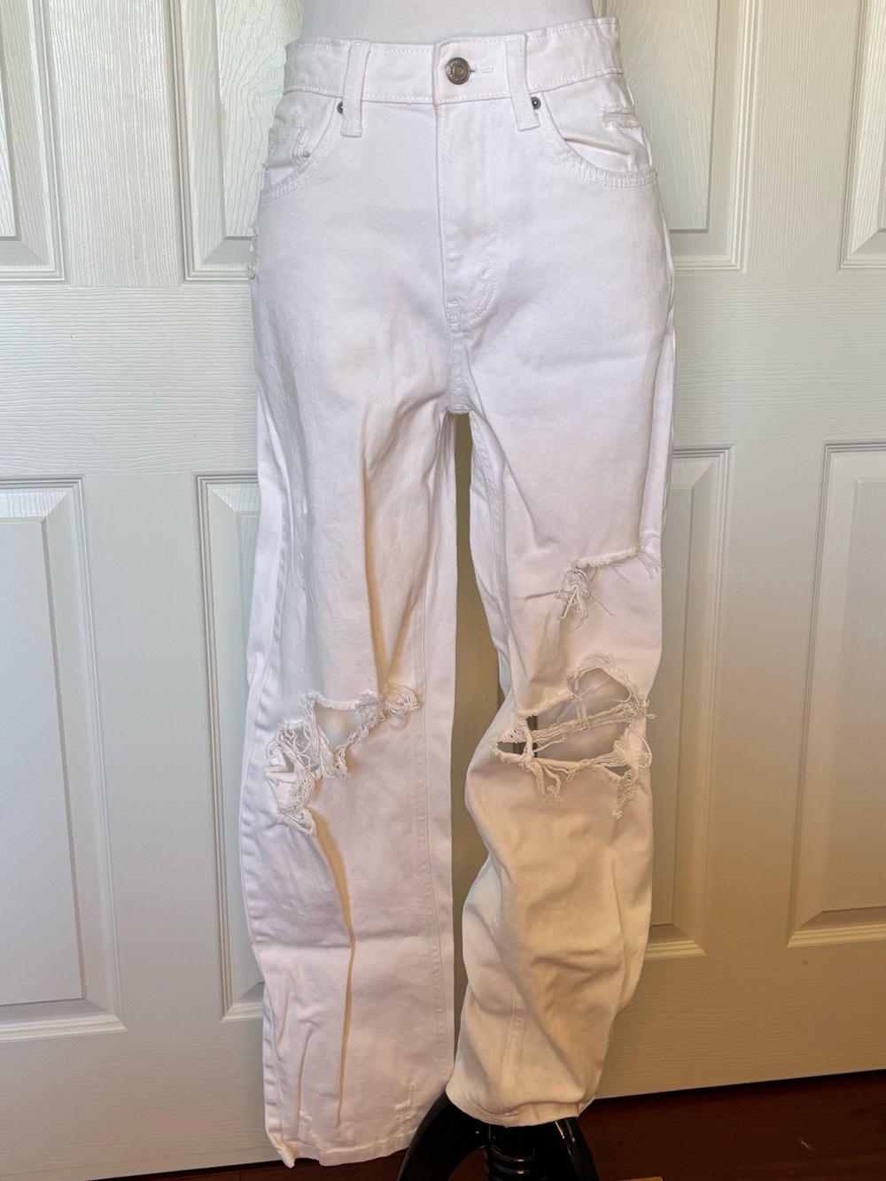 wild fable White High-Rise Dad Jeans
